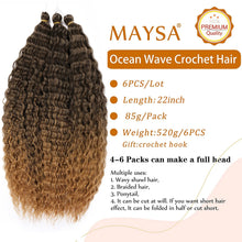 Load image into Gallery viewer, Brianna Honey Blonde Wavy Crochet Synthetic Braiding Extensions