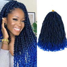 Load image into Gallery viewer, Aqua Blue Pre-looped Synthetic Passion Twist Hair Bundles