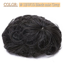 Load image into Gallery viewer, Dominic Black &amp; Grey Human Hair Mix Toupee