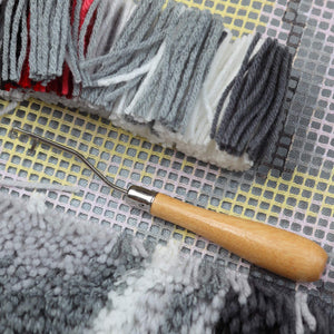 Vogue Locking Tool 9 Pieces Bent Latch Hook Crochet Needle Set