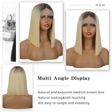 Load image into Gallery viewer, Blonde Bombshell 150% Density Straight Hair Bob Wig