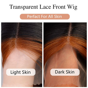 Brown Highlights 150% Density Straight Hair Bob Wig