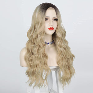 Katie Dirty Blonde Long Synthetic Beach Waves Wig