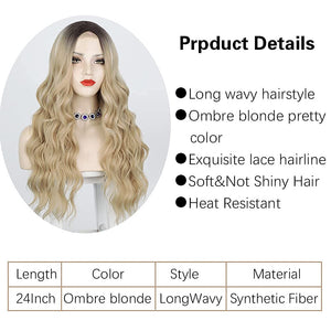 Katie Dirty Blonde Long Synthetic Beach Waves Wig