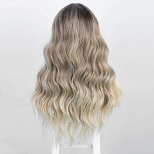 Load image into Gallery viewer, Ash Blonde 24 Inches Ombre Middle Part Synthetic Wig