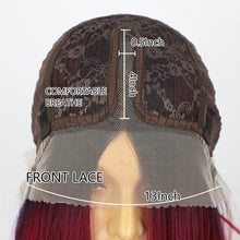 Load image into Gallery viewer, Rosalia Ombre Red 150% Density Straight Hair Bob Wig