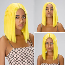 Load image into Gallery viewer, Bridget Yellow 150% Density Straight Hair Bob Wig