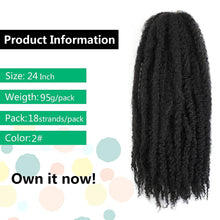 Load image into Gallery viewer, Bianca Dark Brown Synthetic Marley Braiding Hair Extension