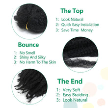 Load image into Gallery viewer, Celestial 1B 18&quot; Synthetic Fiber Marley Braid Hair Extension