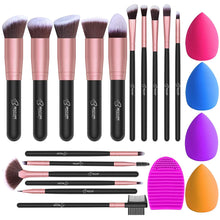 Load image into Gallery viewer, The Ultimate 21 PCs Makeup Brushes, Makeup Sponges &amp;  Cleaner Set