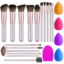 Load image into Gallery viewer, The Ultimate 21 PCs Makeup Brushes, Makeup Sponges &amp;  Cleaner Set