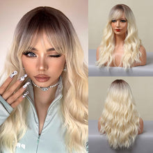 Load image into Gallery viewer, Camila Blonde Ombre Long Synthetic Wig