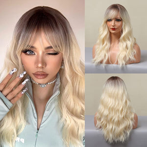Camila Blonde Ombre Long Synthetic Wig
