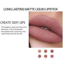 Load image into Gallery viewer, Lagos Set B 6 Color Waterproof Matte Liquid Lipstick Set