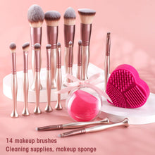 Load image into Gallery viewer, We Love Make-Up 14 Pcs Makeup Brush and Cleaner Set
