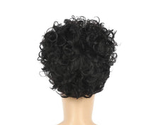 Load image into Gallery viewer, Quentin Black Curly Synthetic Layered Men&#39;s Wig