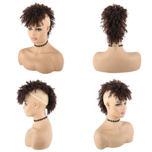 Load image into Gallery viewer, Tasha Brown Kinky Curly Mohawk Synthetic Half Wig