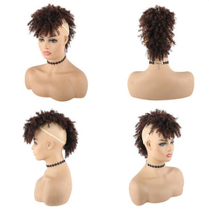Tasha Brown Curly Synthetic Mohawk Up Do Clip-In Extensions