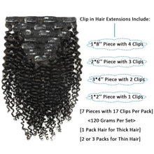 Load image into Gallery viewer, Mrs. Woods #1B Curly Clip Human Hair Extension