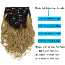 Load image into Gallery viewer, Dirty Blonde #T1B/27 Curly Clip Human Hair Extension