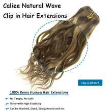 Load image into Gallery viewer, Natalia Natural Wave #P4/27 Curly Clip Human Hair Extension