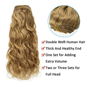 Maria Natural Wave #27 Curly Clip Human Hair Extension