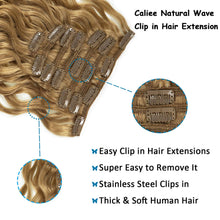 Load image into Gallery viewer, Maria Natural Wave #27 Curly Clip Human Hair Extension