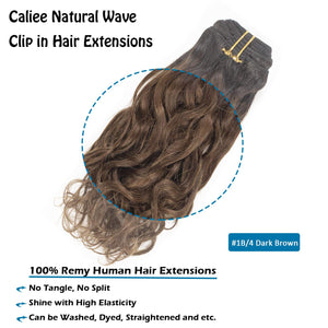 Dominique Natural Wave #1B/4 Curly Clip Human Hair Extension