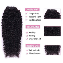 Load image into Gallery viewer, Jordyn Natural Black 14-24 Inches Kinky Curly Clip-in Human Hair Extension, 8Pcs 18Clips