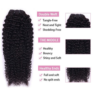 Jordyn 14-24 Inches Soft Curly Human Hair Clip-in Set