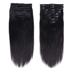 Load image into Gallery viewer, Jordyn Natural Black 14-22 Inches Straight Clip-in Human Hair Extension, 8Pcs 18Clips