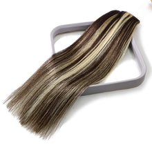 Load image into Gallery viewer, Mia Balayage Dark Brown to Blonde Straight 7Pcs Human Hair Clip-in Hair Extensions