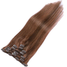 Load image into Gallery viewer, Malia Auburn Brown Human Hair Clip-In Extensions