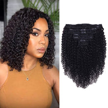 Load image into Gallery viewer, Zuri Curly Human Hair 14 - 24&quot; Clip-in Extensions