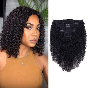 Zuri Curly Human Hair 14 - 24" Clip-in Extensions