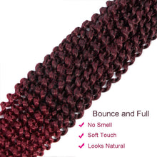 Load image into Gallery viewer, T1B Burgundy Ombre Water Wave Passion Twist Crochet Hair
