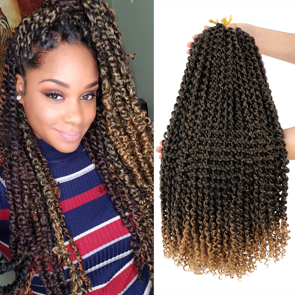 T1B/27 Honey Blonde Ombre Water Wave Passion Twist Crochet Hair