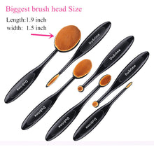 Load image into Gallery viewer, Complete Versatile 7 PCs Black Oval Toothbrush Makeup Brush Set