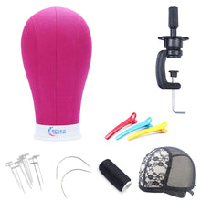 Load image into Gallery viewer, Rosy Canvas Block Head Wig Making Starter Kit