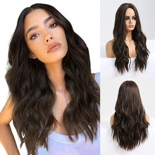 Load image into Gallery viewer, Stella Chestnut Brown Long Wavy Synthetic Wig