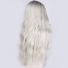 Load image into Gallery viewer, Platinum Blonde Middle Part Wavy Synthetic Wig