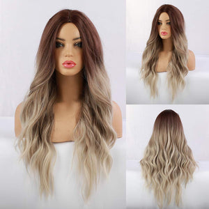 Zoe Ash Blonde Long Wavy Synthetic Wig