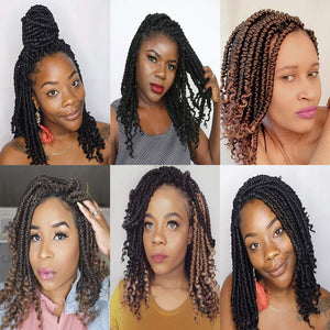Tiana 12-16 Inches Crochet Curly Senegalese Twist Synthetic Hair Bundles