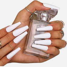 Load image into Gallery viewer, Classic White Matte Coffin Shape Press On Nails