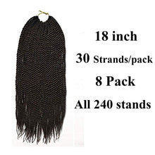 Load image into Gallery viewer, Kalisha Dark Brown Micro Senegalese Twist Braids Crochet Hair Extensions