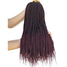 Load image into Gallery viewer, Mary Burgundy TBUG Micro Senegalese Twist Braids Crochet Hair Extensions