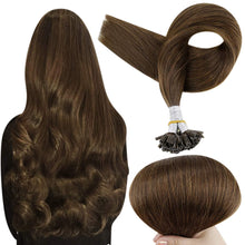 Load image into Gallery viewer, Dark Brown Silky Human Hair 14-22 Inches U Tip Extension