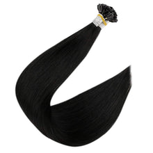 Load image into Gallery viewer, Silky Black Human Hair 14-22 Inches U Tip Extension