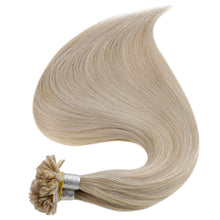 Load image into Gallery viewer, Ultra Platinum Blonde14-22 Inches Human Hair U Tip Extension