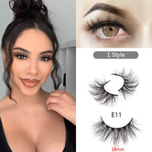 Load image into Gallery viewer, Mink Lashes A 1 Style-Daily 1 Hand Made Strips Fake Eyelashes Fluffy Real Eyelashes